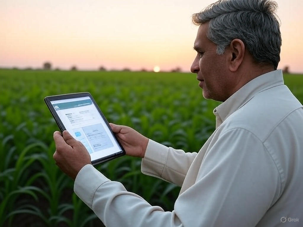 Farmers working in field